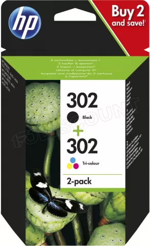 Pack 2 Cartouches d'encre HP 301 (Noir - Cyan, Magenta, Jaune) à prix bas