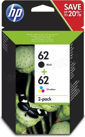 HP : Cartouche Encre 62 Noir BLACK 62