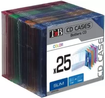 Photo de Pack 25 boites transparentes T'nB CD/DVD