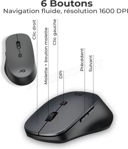 Photo de Pack 2en1 (Clavier/Souris) sans fil Advance X-Type (Noir)