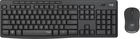 Photo de Pack 2en1 (Clavier/Souris) sans fil Logitech MK295 Slient (Noir)