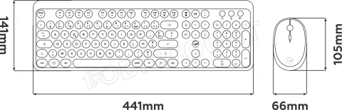 Photo de Pack 2en1 (Clavier/Souris) sans fil Mobility Lab Pure Color (Bleu)