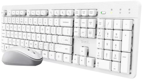 Photo de Pack 2en1 (Clavier/Souris) sans fil Trust Ody II (Blanc)