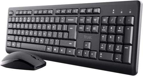 Photo de Pack 2en1 (Clavier/Souris) sans fil Trust Primo (Noir)