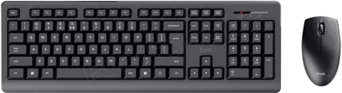 Photo de Pack 2en1 (Clavier/Souris) sans fil Trust Primo (Noir)
