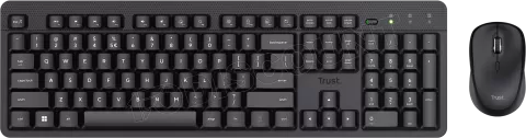 Photo de Pack 2en1 (Clavier/Souris) silencieux sans fil Trust Ody II (Noir)
