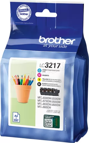 Pack4 cartouche BROTHER LC-3217 - 4 couleurs