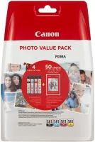 Photo de Pack 4 cartouches d'encre Canon CLI-581 (3 Couleurs + Noir)