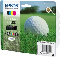 Photo de Pack 4 cartouches d'encre Epson Balle de Golf 34XL (Noir + Couleurs)