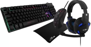 Photo de Pack 4en1 (Clavier/Souris/Tapis) T'nB Elyte Gaming RGB (Noir)