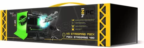 Photo de Pack 4en1 Steelplay Streamer Pro (Micro/Webcam/Fond/Fixation)
