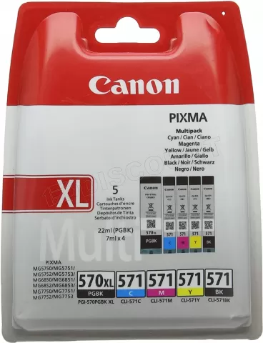 Canon PGI-2500XL Cartouche BK/C/M/Y MultipacK Noir, Cyan, Magenta