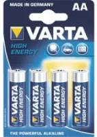 Photo de Pack blister de 4 piles Alcaline Varta type AA 1,5V (R06)