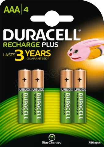 Pack blister de 4 piles rechargeables Duracell Duralock type AA 1,2V - 2400  mAh (R06) à prix bas