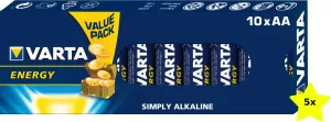 Photo de Pack de 10 piles Alcaline VARTA type AA 1,5V (R06)