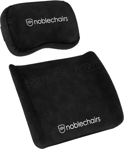 Photo de Pack de 2 Coussins à mémoire de forme pour fauteuil Noblechairs (Noir)