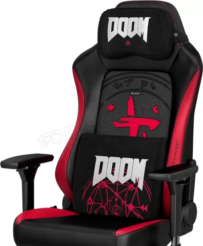 Photo de Pack de 2 Coussins pour fauteuil Noblechairs Doom Edition (Noir/Rouge)