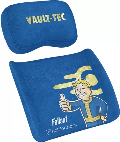 Photo de Pack de 2 Coussins pour fauteuil Noblechairs Fallout Vault-Tec Edition (Bleu)