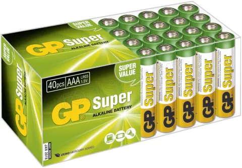 Photo de Pack de 40 piles Alcaline GP Super type AA 1.5 V