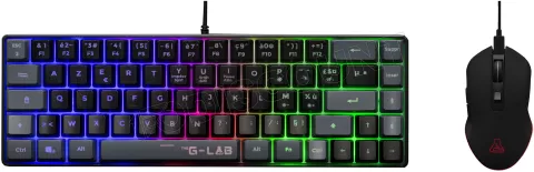 Photo de Pack Gamer 2en1 (Clavier/Souris) The G-Lab Combo Hydrogen BKG RGB (Noir)