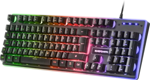 Photo de Pack Gamer 4en1 (Clavier/Souris/Casque/Tapis) Mars Gaming MCPex RGB (Noir)