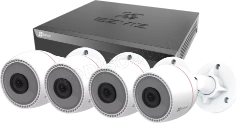Photo de Pack Smart Home Security Kit PoE Ezviz 4 cameras (C3T) + enregistreur (8 canaux)