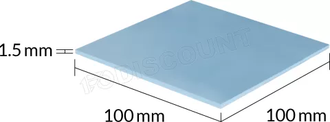 Photo de Pad thermique Arctic TP-3 100x100x1,5mm (Bleu)