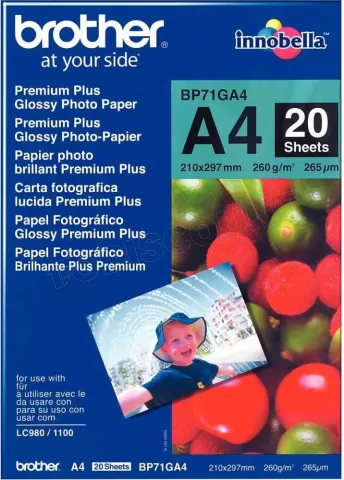 Papier thermique A4 Brother - 210 x 297 mm - 100 feuilles