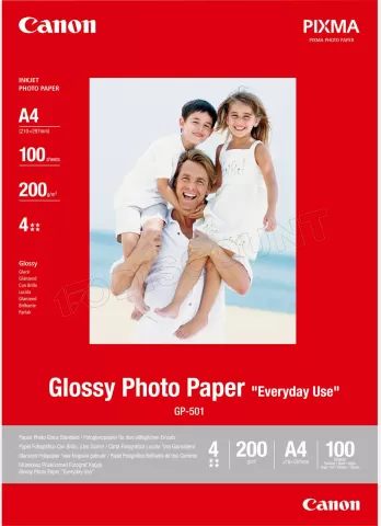 Photo de Papier Photo Canon Glossy Everyday Use - 200g/m² - 100 feuilles A4
