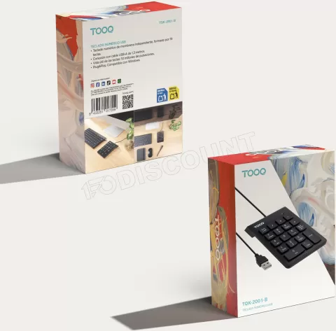 Photo de Pavé Numérique USB Tooq TQK-2001-B (Noir)