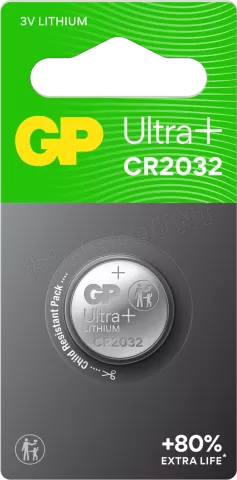 Photo de Pile Lithium GP Batteries Ultra Plus CR2032