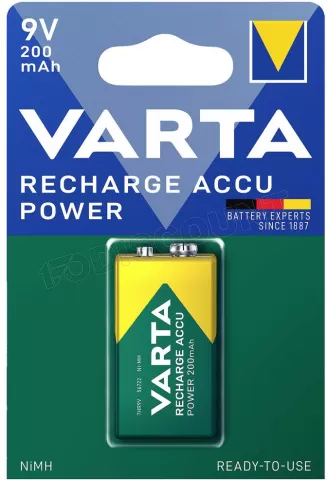 Photo de Pile rechargeable Varta Recharge Accu Power type E-Block (6LR61) 200mAh