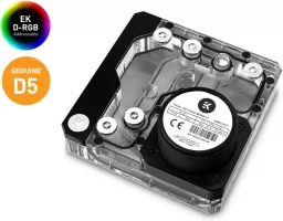 Photo de Plaque de distribution Ekwb EK-Quantum Reflection Uni 140 D5 PWM RGB avec pompe (Noir/Transparent)