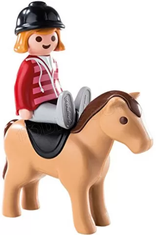 Photo de Playmobil 1.2.3 - 6973 - Cavalière avec cheval