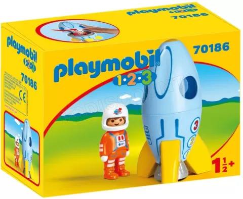 Photo de Playmobil 1.2.3 - 70186 - Fusée et astronaute