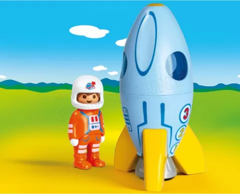 Photo de Playmobil 1.2.3 - 70186 - Fusée et astronaute