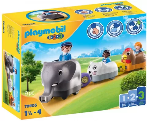 Photo de Playmobil 1.2.3 - 70405 : Train des animaux