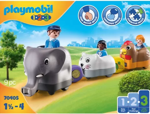 Photo de Playmobil 1.2.3 - 70405 : Train des animaux