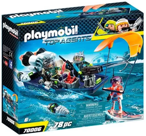 Photo de Playmobil 70006 Top Agents - Bateau avec harpon S.H.A.R.K Team
