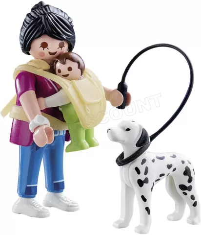 Photo de Playmobil 70154 -  Playmobil Maman avec bébé et chien