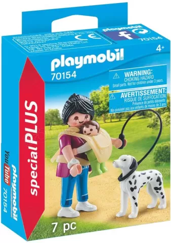 Photo de Playmobil 70154 -  Playmobil Maman avec bébé et chien