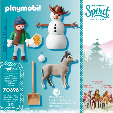 Photo de Playmobil 70398 - Spirit Riding Free : La Mèche et Monsieur Carotte en hiver