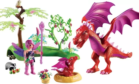 Photo de Playmobil 9134 Fairies - Gardienne des fées avec dragons