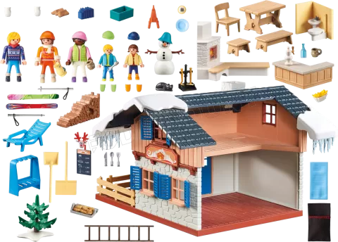 Photo de Playmobil 9280 Family Fun - Chalet avec skieurs