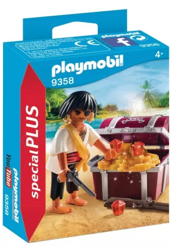 Photo de Playmobil 9328 Pirates - Pirate avec coffre au trésor