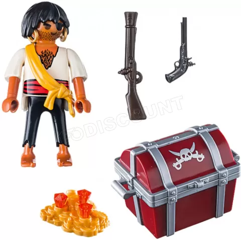 Photo de Playmobil 9328 Pirates - Pirate avec coffre au trésor