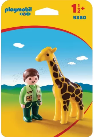 Photo de Playmobil 9380 - Soigneur avec Girafe