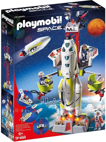 Photo de Playmobil 9488 Space - Fusée Mars avec plateforme de lancement