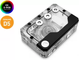 Photo de Pompe Watercooling avec réservoir Ekwb EK-Quantum Kinetic FLT D5 80 RGB (Transparent/Noir)