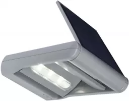 Photo de Projecteur LED extérieur solaire GreenBlue GB131 12W 1200lm avec détecteur de mouvement (Gris)